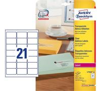 Avery - L7560-25 (21 étiquettes/feuille - transparent)
