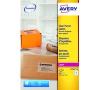 Avery L7565 Etiquettes adresses transparentes laser 99,1 x 67,7 mm - Boîte de 200