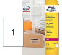 Avery L7567-25 Étiquette autocollante Rectangle arrondi Durable Transparent 25 pcs