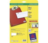 Avery L7651 Blanc Mini-Étiquettes Laser, 38,1 X 21.2mm Étiquette De Taille, 65 Étiquettes Par Feuille, Box De 25 Feuilles