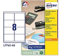 Avery L7665-25 Etiquettes 72 x 21.1 mm Blanc