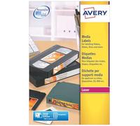 Avery L7666-25 Pochette de 230 Etiquettes pour Disquettes Blanc