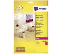 Avery L7670R - Rouge fluo - diamètre 63,5 mm 300 étiquette(s) (25 feuille(s) x 12 étiquettes rondes G