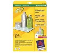Avery Étiquettes laser L7784-25 – transparentes brillantes 210 x 297 mm – 25 étiquettes