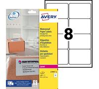 Avery L7993-25 200 étiquettes expédition blanches étanches | 200 étiquettes waterproof, Laser, 99,1 × 67,7 mm, pour l'expédition et l'envoi de colis