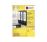Avery Laser+ - Étiquettes pour dossiers - blanc - 60 x 200 mm 400 étiquette(s) ( 100 feuille(s) x 4 )