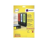 Avery Lever Arch Spine Labels - 60 x 200 mm 20 unités (5 feuille(s) x 4 étiquettes