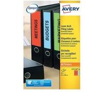 Avery Lever Arch Spine Labels - 60 x 200 mm 20 unités (5 feuille(s) x 4) étiquettes G