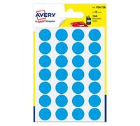Avery Lot de 10 Sachets de 168 Pastilles adhésives 15 mm Bleu