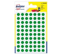 Avery Lot de 10 Sachets de 490 Pastilles adhésives 8 mm Vert