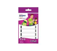 AVERY - Sachet de 24 étiquettes autocollantes auto-plastifiées grises - Résistantes au lave vaisselle et au four micro ondes - Format 86 x 17mm
