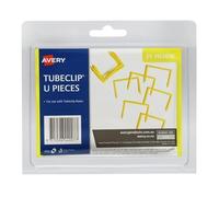 Avery Lot de 25 attaches de limes Tubeclip U Jaune