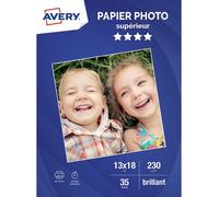 Avery Lot de 3 35 feuilles de papier photo brillant 13x18 230 g/m²