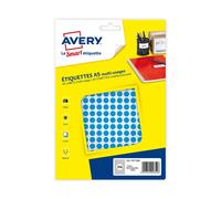 Avery Lot De 3 Pet08bs - 2940 Pastilles Diam 8 Bleues