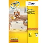 Avery Lot De 5 Boîtes De 2400 Étiquettes Blanches Multi Usages 50 X 50 Mm 3485-100