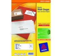 Avery Lot De 5 Boites De1600 Étiquettes Blanches Multi Usages 105x37mm Pour Laser. Jet D'encre Et Copieur