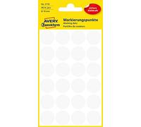 Avery Pastilles adhésives – Diamètre 18 mm – Blanches