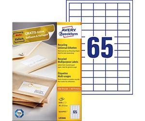 Avery LR3666 Etiquettes 38 x 21.2mm Blanc
