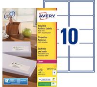 Avery LR7173 Etiquettes adresses blanches 100% recy s 99,1 x 57 mm - Boîte de 1000