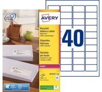 Avery LR7654 Etiquettes adresses blanches 100% recy s 45,7 x 25,4 mm - Boîte de 4000
