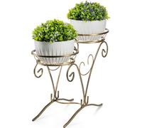 Avery Metal Flower Bed for 2 Pots Gold 28x49x66 cm Classic