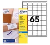 Avery Étiquettes adresse autocollantes – Pochette 975, blanches 38,1×21,2 mm, papier jet d'encre