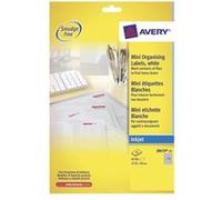 Avery Mini Labels Extra Value Pack - Adhésif permanent - enduit - blanc - 17.8 x 10 mm 6750 étiquette(s) (25 feuille(s) x 270 étiquettes G