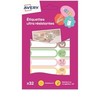 Avery MINI32A 32 mini étiquettes résistantes puériculture | 32 mini étiquettes résistantes puériculture