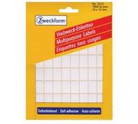 Avery Étiquettes tout usage 3312 – Paquet de 1800, 18 x 12 mm, Blanc (Import Allemagne)