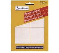 Avery Étiquettes multi-usages Zweckform 80 x 54 mm PP blanches à inscription manuelle Contenu 112