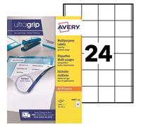Avery Multi-Purpose Labels 3485 - Papier - adhésif permanent - blanc - 50 x 50 mm 2400 étiquette(s) (100 feuille(s) x 24 étiquettes multi-emploi