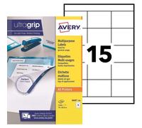 Avery Multi-Purpose Labels 3669 - Papier - adhésif permanent - blanc - 50.8 x 70 mm 1500 étiquette(s) (100 feuille(s) x 15 étiquettes multi-emploi