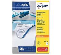 Avery Multi-Usages - Papier - adhésif permanent - blanc - 105 x 37 mm 1600 étiquette(s) (100 feuille(s) x 16 étiquettes multi-emploi G