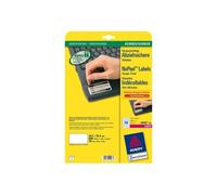 Avery NoPeel Labels L6145 - Polymère - blanc - 25.4 x 45.7 mm 800 étiquette(s) (20 feuille(s) x 40 étiquettes