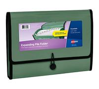 Avery Organiseur de dossiers extensible, organiseur de fichiers accordéon à 13 poches, sauge, peut contenir 425 feuilles de format lettre/A4 (73555)
