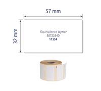 Avery Zweckform Rouleau détiquettes 57 x 32 mm papier blanc 1000 pc(s) décollable AS0722540 Etiquette universelles