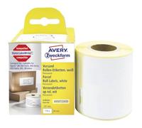 AVERY - Pack de 1 rouleau de 110 étiquettes autocollantes. Format 101 x 54 mm. Idéales pour imprimer une adresse. Adhésif permanent. (ASS0722430)