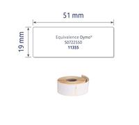 Avery – Rouleau d'étiquettes compatible DYMO 11355/S0722550 – 19 x 51 mm 500 blanc décollable