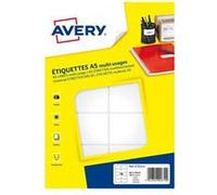 Avery - Papier - adhésif permanent - blanc - 38.5 x 65 mm 160 étiquette(s) (16 feuille(s) x 10) étiquettes G