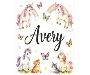 Avery Personalized Sketch Book: Glossy Cover with 100+ Pages for drawing, coloring and using imagination. First few sheets have idea starters. ... go, and better than screens and electronics.