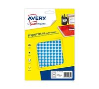 Avery Pet08b - 2940 Pastilles Diamiètre 8mm Bleues