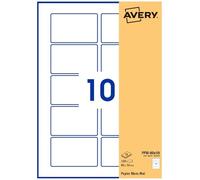 Avery - Pochette De 100 Étiquettes Autocollantes Rectangulaires, Papier Blanc, Format 80X50 mm, Personnalisables Et Imprimables Laser, Jet D'Encre Et Copieur (PPW-80X50.Fr)