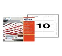 AVERY - Pochette de 100 inserts imprimables pour badges, En carte blanche 200g/m², Format 75 x 47 mm, Impression laser / jet d'encre, (7547)