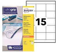 AVERY - Pochette de 1500 étiquettes UltraGrip autocollantes. Personnalisables et imprimables. Format 70 x 50,8mm. Impression laser, jet d'encre, copieur. (3669-100)