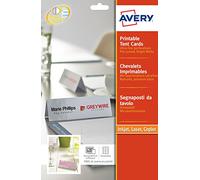 Avery Porte-noms imprimables – 40 micro-perforés 180×60 mm – cartes de table pour événements