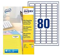 Avery – 2000 étiquettes autocollantes L7632-25, 35,6×16,9 mm, impression laser/jet d'encre