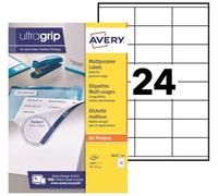 Avery Pochette 2400 étiquettes UltraGrip autocollantes personnalisables et imprimables 70 x 35 mm