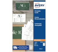 Avery Pochette cartes de visite Quick Clean C32011-25 – 250 cartes 85×54 mm 200g/m² imprimables
