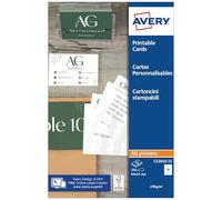 Avery – Cartes de visite C32010-25 – blanc mat 185 g/m², 85 × 54 mm – 250 unités