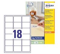 AVERY - Pochette de 450 étiquettes autocollantes et amovibles, Personnalisables et imprimables, Format 63,5 x 46,6 mm, Impression laser / jet d'encre, (L6025REV-25)